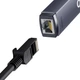Внешняя сетевая карта Type-C на RJ45 LAN Baseus Lite Series Ethernet Adapter (1000Mbps, 15см). Gray - изображение 2