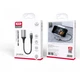 Перехідник Lightning на USB для підключення флешок female adapter XO (15 см, USB2.0 OTG). Black - зображення 4