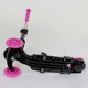 Самокат беговел трехколесный Best Scooter с родительской ручкой подсветкой колес Розовый абстракция(62310) - изображение 5