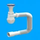 Сифон для умивальника SantehPlast LN-06 1 1/4" Тюльпан-міні з гнучкою трубою 32х40/50 мм - зображення 2