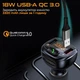 FM-трансмиттер Promate SmarTune-4 USB QC3.0/USB OTG/microSD Black (smartune-4.black) - изображение 5