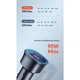 Автомобильное зарядное устройство в прикуриватель USAMS US-CC146 C26 |1USB/1Type-C, 3A/95W, QC/PD| Black - изображение 4