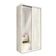 Шкаф-купе двухдверный двухсекционный Modern 120х60х210 см Дуб крафт белый (ДСП + Зеркало) - изображение 1