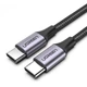 Кабель UGREEN US261 USB-C to USB-C 60W QC4.0 PD3.0 3A 0.5m Black/Gray (50149) - зображення 3