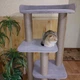 Котячий комплекс кігтеточка з великою лежанкою оббитий зносостійкою турецькою тканиною 120х60х45см сірий - зображення 7