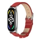 Кожаный ремешок Primo Mijob для фитнес браслета Xiaomi Mi Smart Band 7 - Red&Silver Primo красный - изображение 1