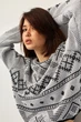 Джемпер oversize в українському стилі Заріна сірий One Size - зображення 5