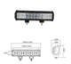 Светодиодная балка, дополнительная фара, led люстра прожектор 24 LED 5D 30см Белый Autoexpect (05012) - изображение 2