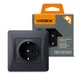 Розетка черная с заземлением VIDEX Binera (VF-BNSK1G-BG) - изображение 1