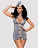 Эротическое женское бельё косплей костюм Стюардесса 3 шт.Obsessive Stewardess Серый L/XL ( SO7309 ) - изображение 1