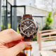 Чоловічий годинник-скелетон Orient RE-AT0103Y00B Золото\Коричневий - зображення 6