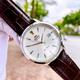 Мужские классические часы Orient RA-AC0F07S10B Серебро\Коричневый - изображение 4
