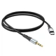 Аудіокабель Hoco UPA22 Type-C – AUX 3.5 мм 1 м чорний - изображение 3