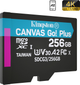 Kingston MicroSDXC 256GB Canvas Go! Plus Class 10 UHS-I U3 V30 A2 (SDCG3/256GBSP) - зображення 2