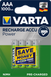 Акумулятор універсальний Varta Rechargeable Accu AAA 1000 мАг BLI 4 Ni-MH (05703301404) (4008496594375) - зображення 1