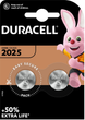 Спецальна літієва батарейка типу «таблетка» Duracell DL2025/CR2025 2 шт (5000394045514) - зображення 2