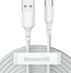 Кабель Baseus Simple Wisdom Data Cable Kit USB to Type-C 5 A (2pcs/set) 1.5 m White (TZCATZJ-02) - зображення 1