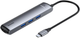 Hub USB Baseus Mechanical Eye Six-in-one Type-C (PD 87W) CAHUB-J0G na USB 3.0 x 3 + HDMI + RJ45 Ethernet + Type-C PD szary (16634) - obraz 1