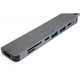 Концентратор Vinga Type-C to 4K HDMI+2*USB3.0+SD+TF+PD+USB-C 3.1 Gen1 aluminium (VCPHTC7AL) - изображение 3