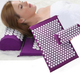 Килимок ортопедичний масажний Фіолетовий Acupressure mat з подушкою Іплікатор Кузнєцова - зображення 3