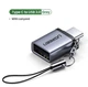 Адаптер Ugreen OTG Type-C to USB 3.0 з карабіном Space Gray (US270) - зображення 2