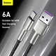 Кабель Baseus Cafule Metal Data Type-C 66W (2m) (black) - изображение 5