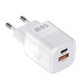 Сетевое зарядное устройство для телефона 20W 1xUSB + Type-C быстрая зарядка QC3.0/PD3.0 смартфона KUULAA KL-CD59 White - изображение 1