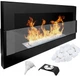 Биокамин настенный со стеклом Fire Comfort 900x400x120мм Черный матовый - изображение 1