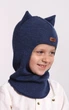 Зимняя шапка-шлем Beezy для мальчика 1450-10/1-22 Кот р. 2 (50-53 см) - изображение 2