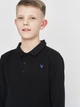 Дитяче поло з довгим рукавом Minoti 11POLO 4 37223TEN 128-134 см Чорне (5059030922191) - зображення 4