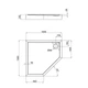 Душевой поддон Qtap Diamond 301112 100x100x12 см + сифон - изображение 2