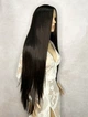 Парик на сетке Lace Wig PoliLy Super Straight тон 4 длинный коричневый 100 см термостойкое волокно - изображение 2