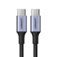 Кабель UGREEN US316 USB Type-C to USB Type-C 100W Fast Charge Cable Aluminum Case with Braided 3m Black (90120) - изображение 1