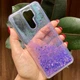 Чохол Glitter для Xiaomi Redmi 9 бампер силіконовий акваріум Фіолетовий Без бренду - зображення 2