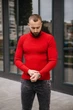 Базовый мужской красный гольф размер 2XL - изображение 6