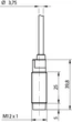 Индуктивный датчик M12, NC/PNP, Sn=8mm, кабель 2м, AM6/CP-4A M.D. Micro Detectors - изображение 2