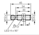 Индуктивный датчик M12 из нержавеющей стали, PNP/NO, Sn=4mm, IFC275 IFB3004BBPKG/AM/V4A/US-104 Ifm electron - изображение 2