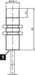 Индуктивный датчик М18, 200mA, NPN/NO, кабель 2m, Sn = 8mm, 500Hz, L = 55mm, 213140 INS-M18-N08NS-2C Di-soric - изображение 2