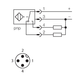 Индуктивные датчики приближения M12, PNP/NO+NC, Sn=4mm, 10…30 VDC, коннектор M12, BI4-M12-VP6X-H1141 Turck - изображение 3
