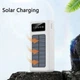 Зовнішній акумулятор Power Bank 309 30000 Mah портативний зарядний пристрій на сонячній батареї з LED дисплеєм 2 USB перехідники USB/Type-C/MicroUSB/Lightning - зображення 1