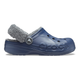 Зимові утеплені крокси Crocs Baya Lined Fuzz-Strap Clogs 44 р 28.4-29 см Темно-сині 206633-4HE M11/W13 Navy/Bright grey - зображення 2