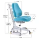Комплект Evo-kids Evo-50 BL + Y-528 KBL стіл + полиця + крісло Match gray base Блакитний - зображення 5