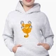 Детский худи Гарфилд (Garfield) Светло-серый меланж (9298-1944) 128 см - изображение 3