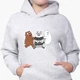 Детский худи Вся правда о медведях (We Bare Bears) Светло-серый меланж (9298-2891) 128 см - изображение 3