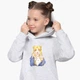 Детский худи Сейлор Мун (Sailor Moon) Светло-серый меланж (9298-2925) 128 см - изображение 1