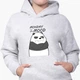 Детский худи Вся правда о медведях (We Bare Bears) Светло-серый меланж (9298-2899) 164 см - изображение 3