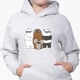 Детский худи Вся правда о медведях (We Bare Bears) Светло-серый меланж (9298-2892) 128 см - изображение 3