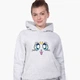 Детский худи Сейлор Мун Луна Кошки (Sailor Moon anime Cats) Светло-серый меланж (9298-2921) 152 см - изображение 2