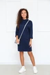 Теплое платье из двухсторонней ангоры Fashion Girl "Debra" 50-52 темно-синий - изображение 4