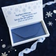 Gift box Winter time білий з синім Новорічна листівка з ялинкою. Ручна робота - зображення 2
